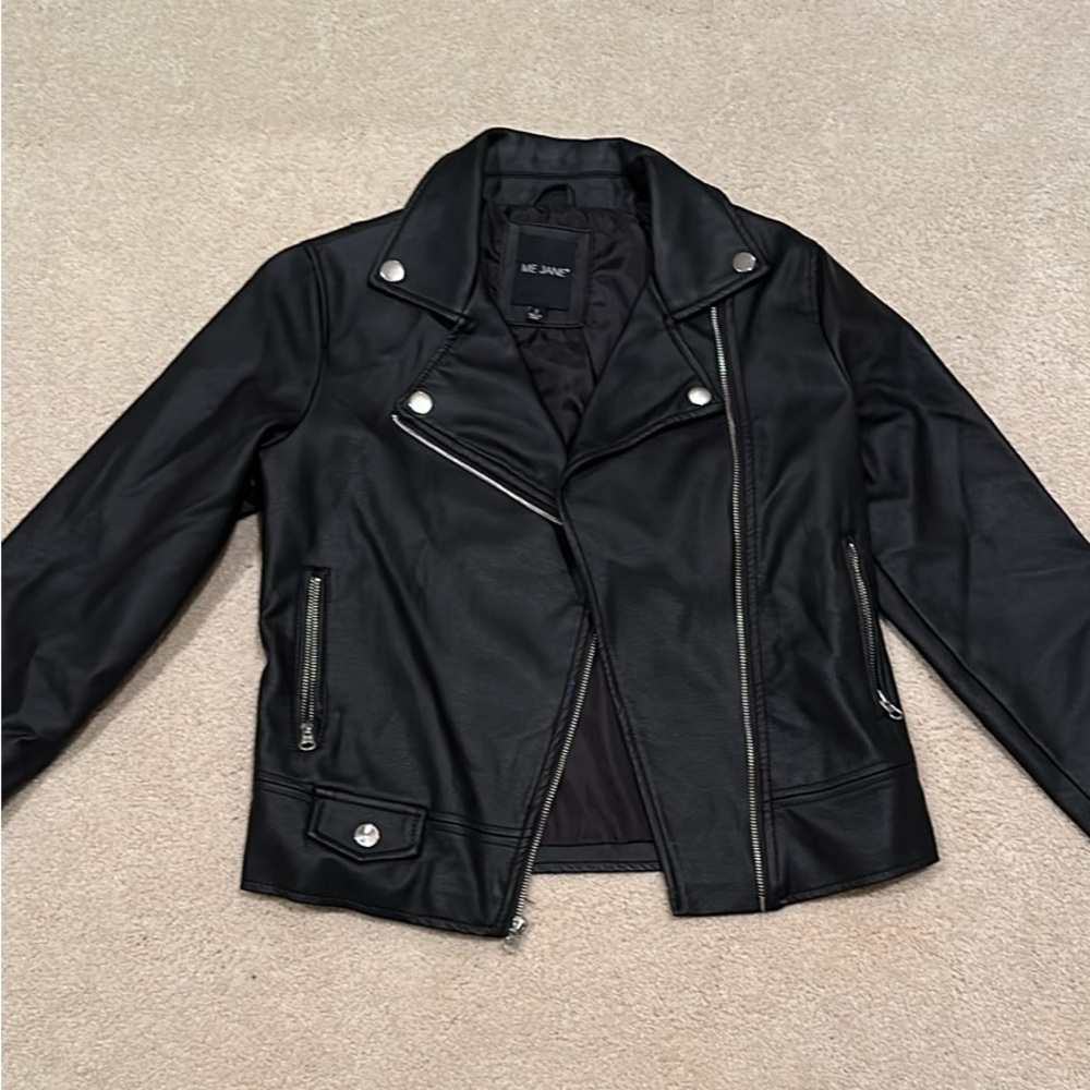 Black leather jacket